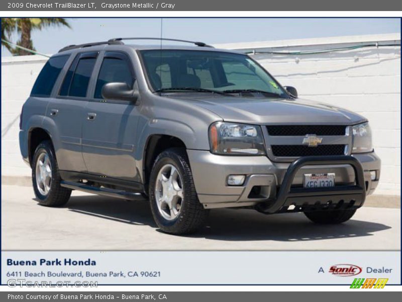 Graystone Metallic / Gray 2009 Chevrolet TrailBlazer LT