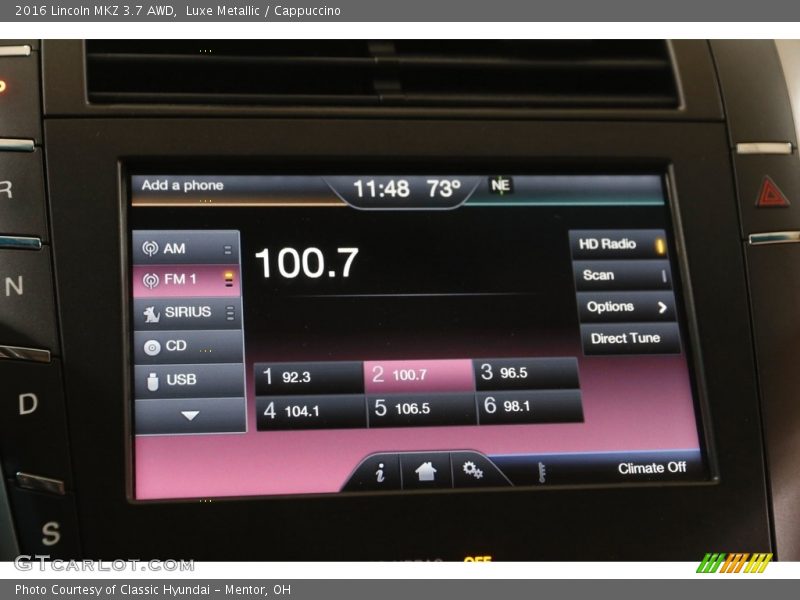 Audio System of 2016 MKZ 3.7 AWD