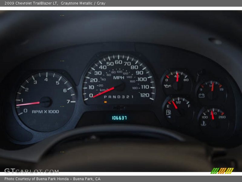 Graystone Metallic / Gray 2009 Chevrolet TrailBlazer LT