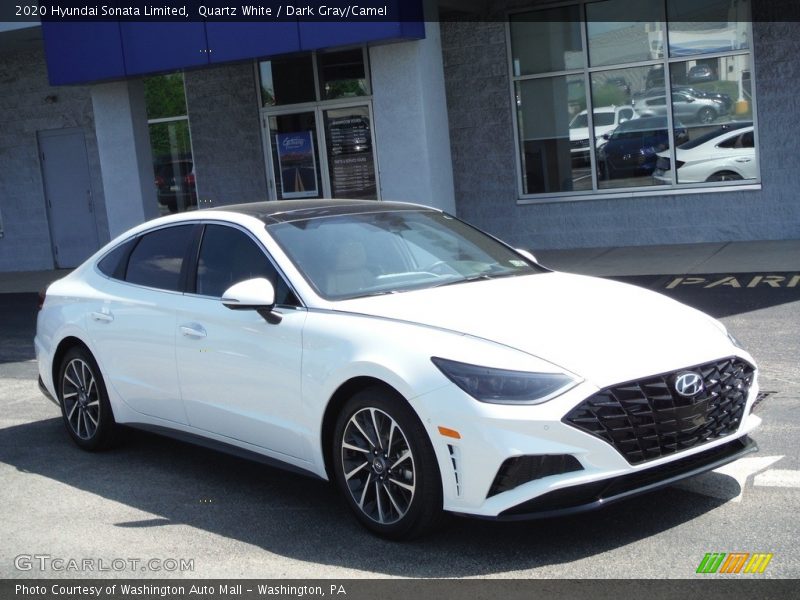 Quartz White / Dark Gray/Camel 2020 Hyundai Sonata Limited