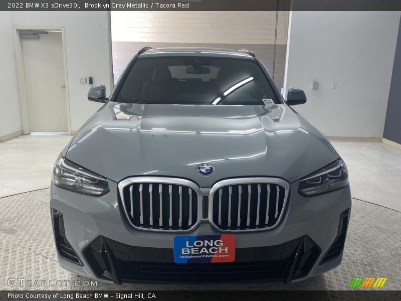 Brooklyn Grey Metallic / Tacora Red 2022 BMW X3 sDrive30i