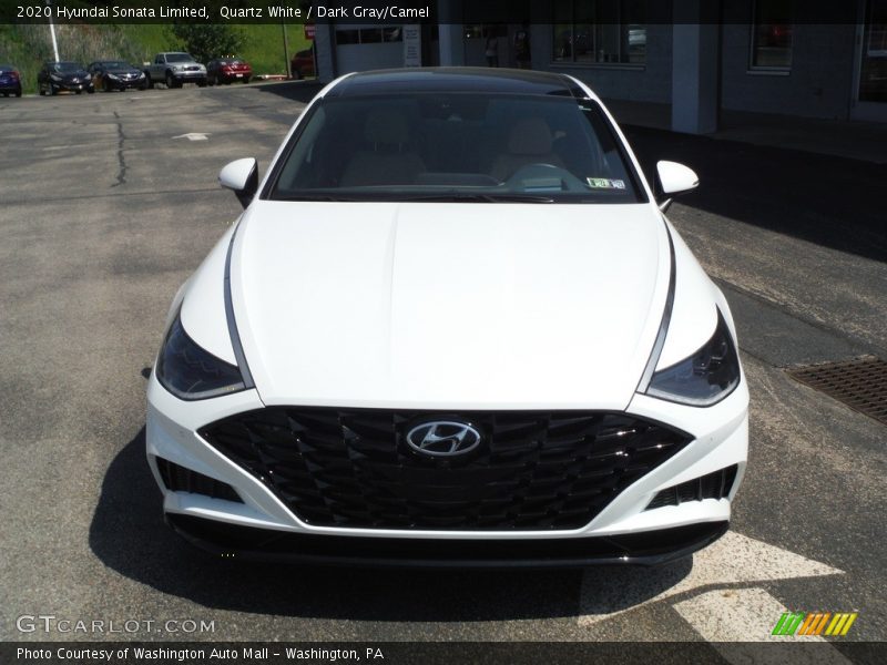 Quartz White / Dark Gray/Camel 2020 Hyundai Sonata Limited