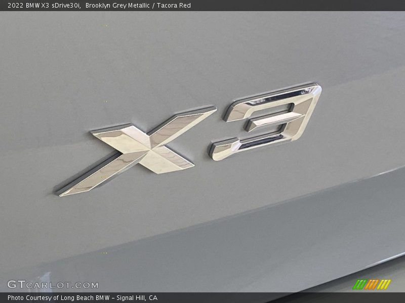Brooklyn Grey Metallic / Tacora Red 2022 BMW X3 sDrive30i