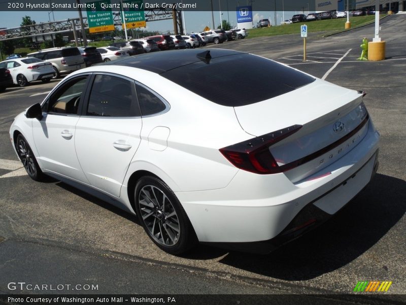 Quartz White / Dark Gray/Camel 2020 Hyundai Sonata Limited
