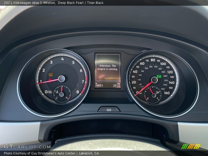 Deep Black Pearl / Titan Black 2021 Volkswagen Atlas S 4Motion