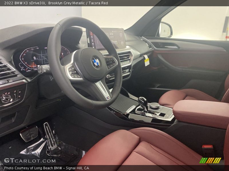 Brooklyn Grey Metallic / Tacora Red 2022 BMW X3 sDrive30i