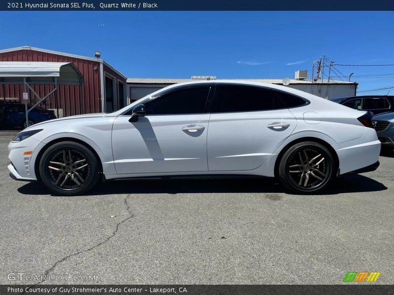 Quartz White / Black 2021 Hyundai Sonata SEL Plus