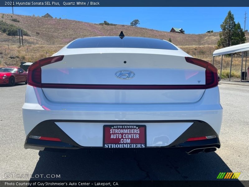 Quartz White / Black 2021 Hyundai Sonata SEL Plus