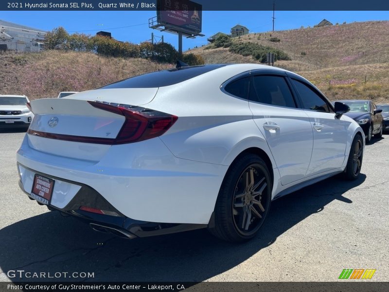 Quartz White / Black 2021 Hyundai Sonata SEL Plus