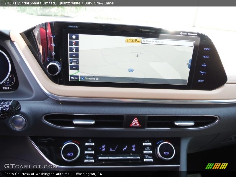 Quartz White / Dark Gray/Camel 2020 Hyundai Sonata Limited