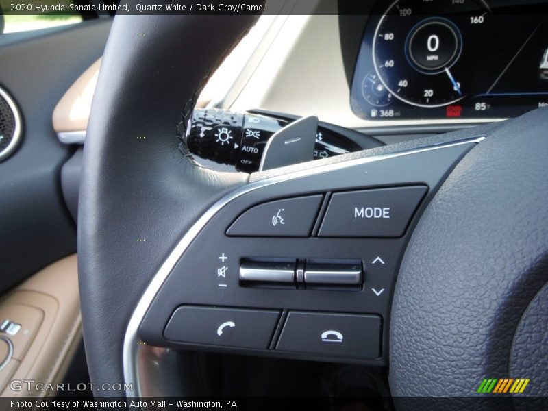 Quartz White / Dark Gray/Camel 2020 Hyundai Sonata Limited