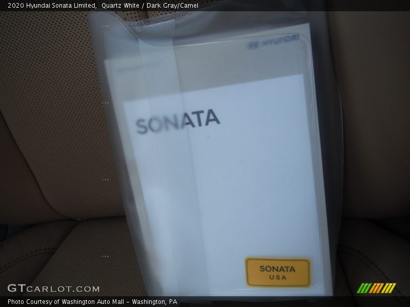 Quartz White / Dark Gray/Camel 2020 Hyundai Sonata Limited