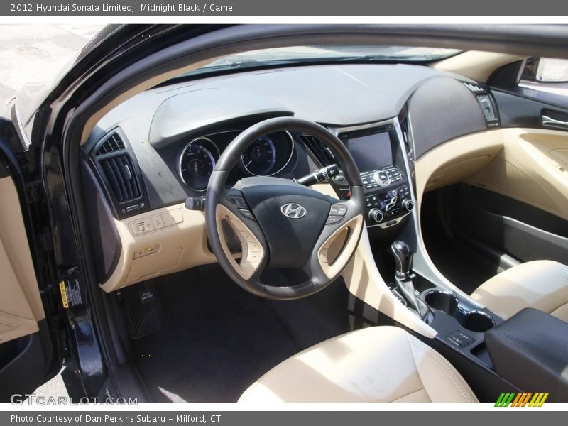 Midnight Black / Camel 2012 Hyundai Sonata Limited