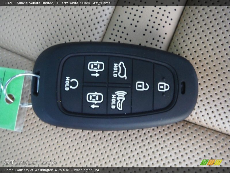 Quartz White / Dark Gray/Camel 2020 Hyundai Sonata Limited