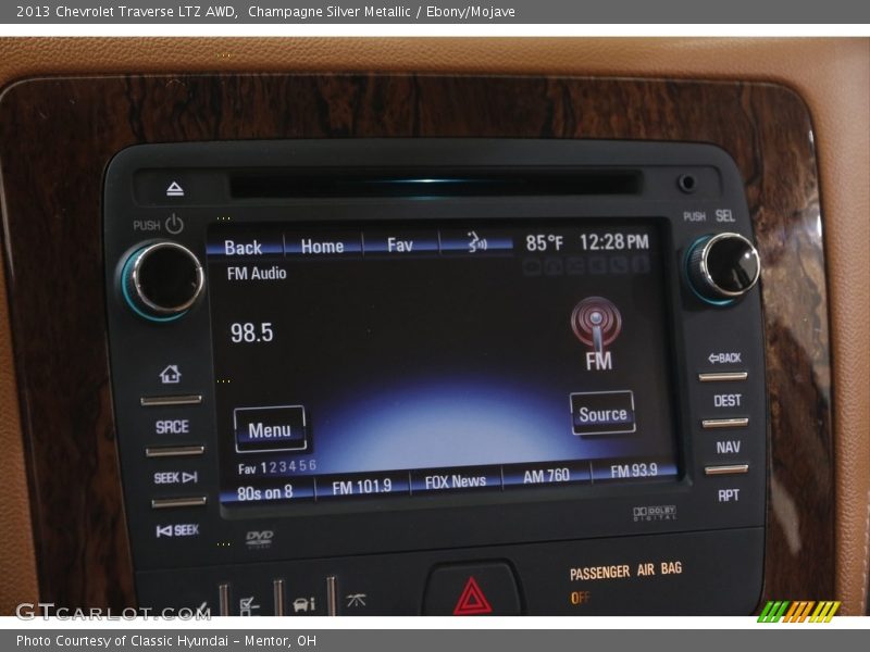 Champagne Silver Metallic / Ebony/Mojave 2013 Chevrolet Traverse LTZ AWD