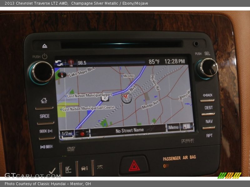 Champagne Silver Metallic / Ebony/Mojave 2013 Chevrolet Traverse LTZ AWD