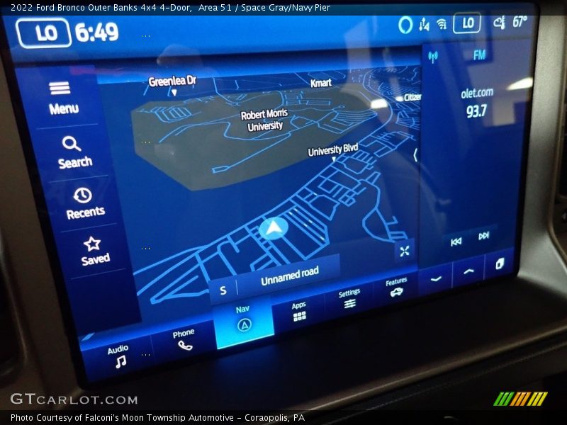 Navigation of 2022 Bronco Outer Banks 4x4 4-Door