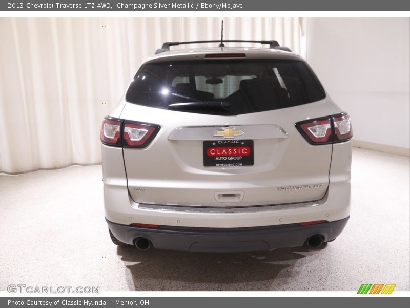 Champagne Silver Metallic / Ebony/Mojave 2013 Chevrolet Traverse LTZ AWD
