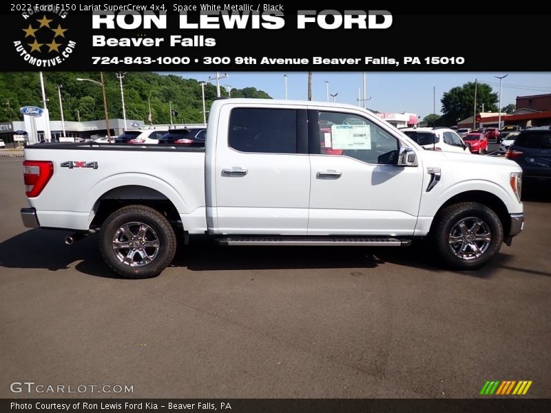 Space White Metallic / Black 2022 Ford F150 Lariat SuperCrew 4x4
