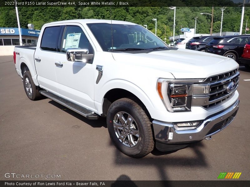 Space White Metallic / Black 2022 Ford F150 Lariat SuperCrew 4x4