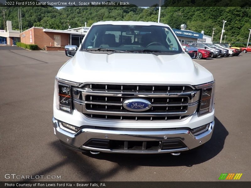Space White Metallic / Black 2022 Ford F150 Lariat SuperCrew 4x4