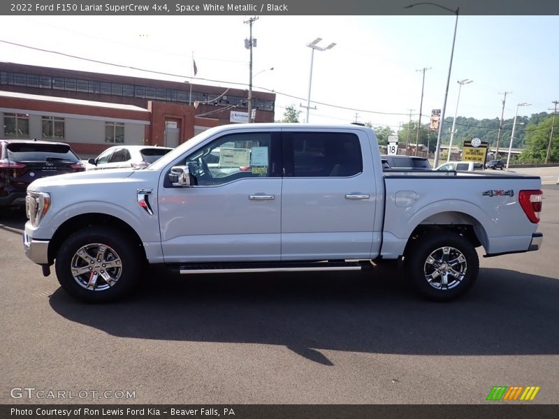 Space White Metallic / Black 2022 Ford F150 Lariat SuperCrew 4x4