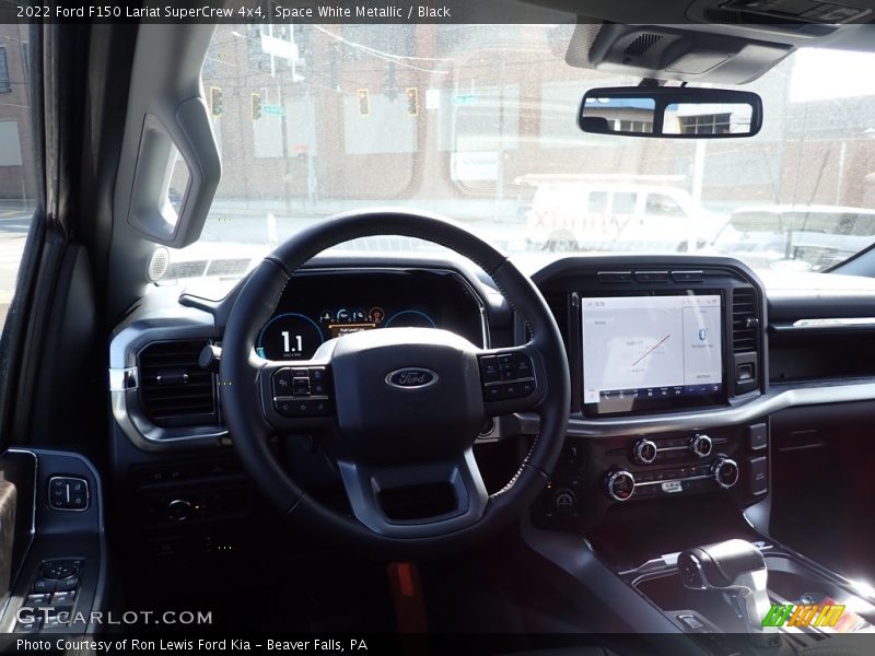 Space White Metallic / Black 2022 Ford F150 Lariat SuperCrew 4x4