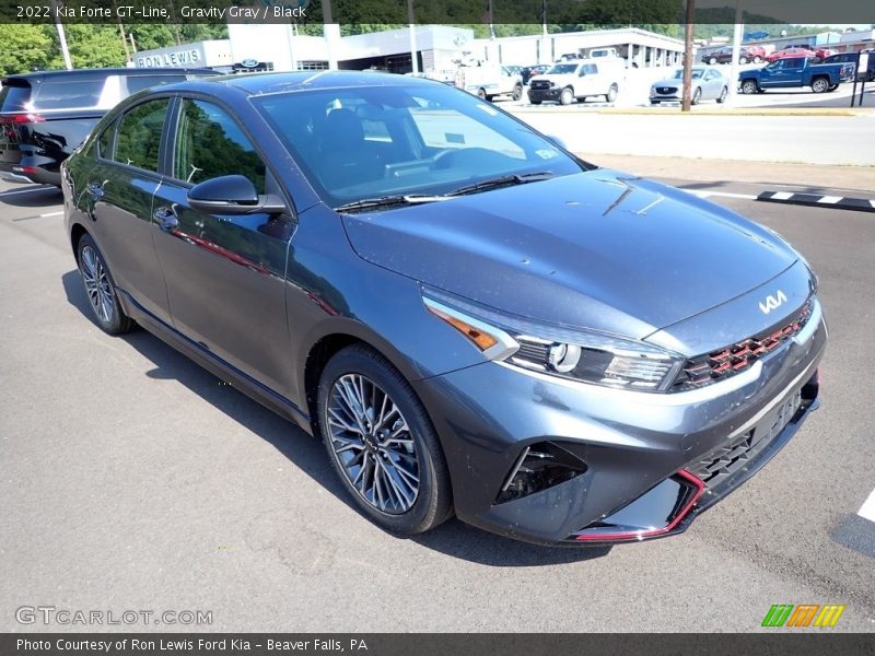 Gravity Gray / Black 2022 Kia Forte GT-Line