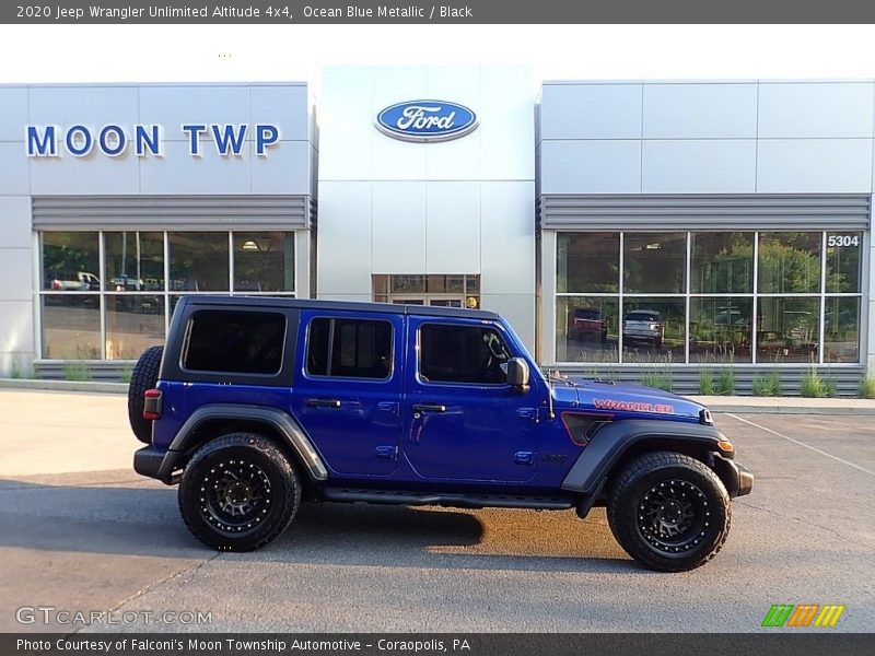 Ocean Blue Metallic / Black 2020 Jeep Wrangler Unlimited Altitude 4x4