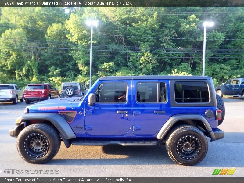 Ocean Blue Metallic / Black 2020 Jeep Wrangler Unlimited Altitude 4x4