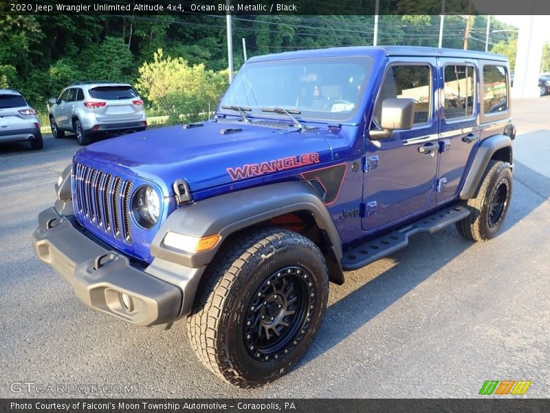 Ocean Blue Metallic / Black 2020 Jeep Wrangler Unlimited Altitude 4x4