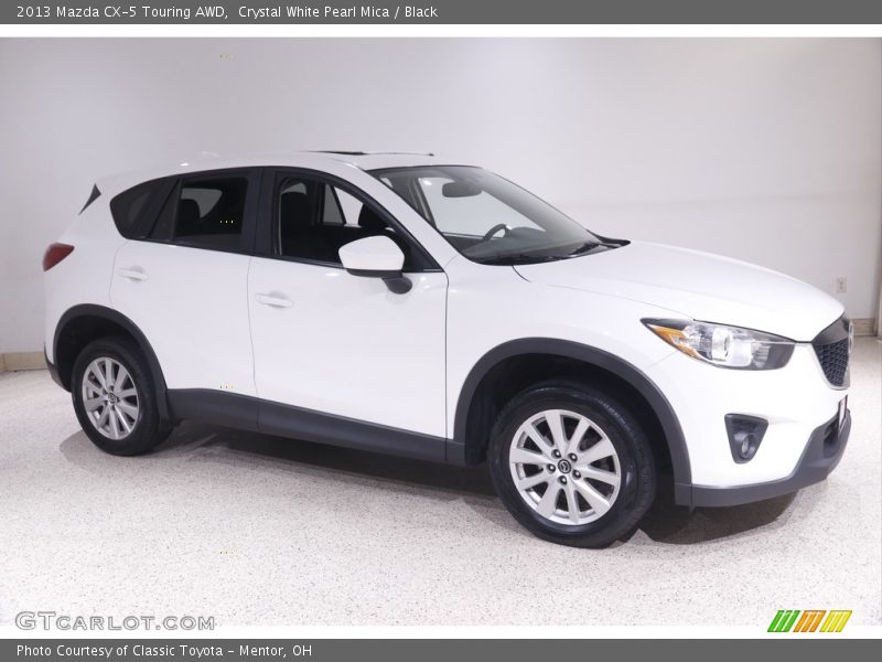 Crystal White Pearl Mica / Black 2013 Mazda CX-5 Touring AWD