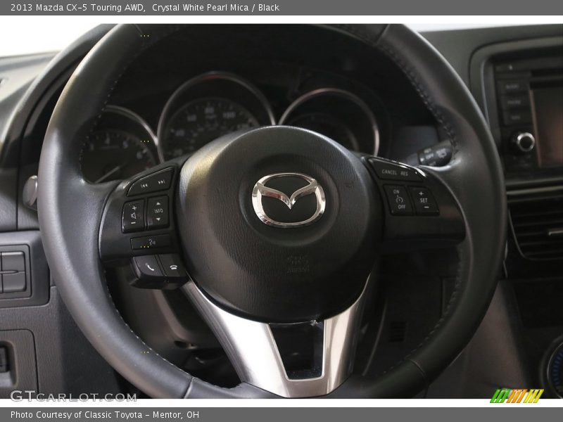 Crystal White Pearl Mica / Black 2013 Mazda CX-5 Touring AWD