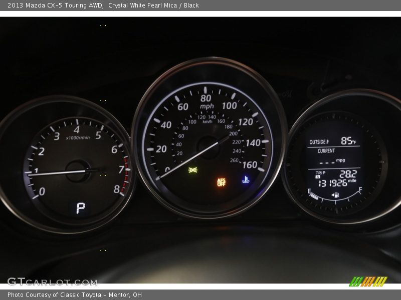 Crystal White Pearl Mica / Black 2013 Mazda CX-5 Touring AWD