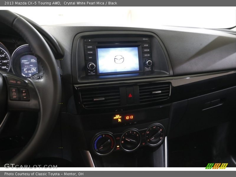 Crystal White Pearl Mica / Black 2013 Mazda CX-5 Touring AWD