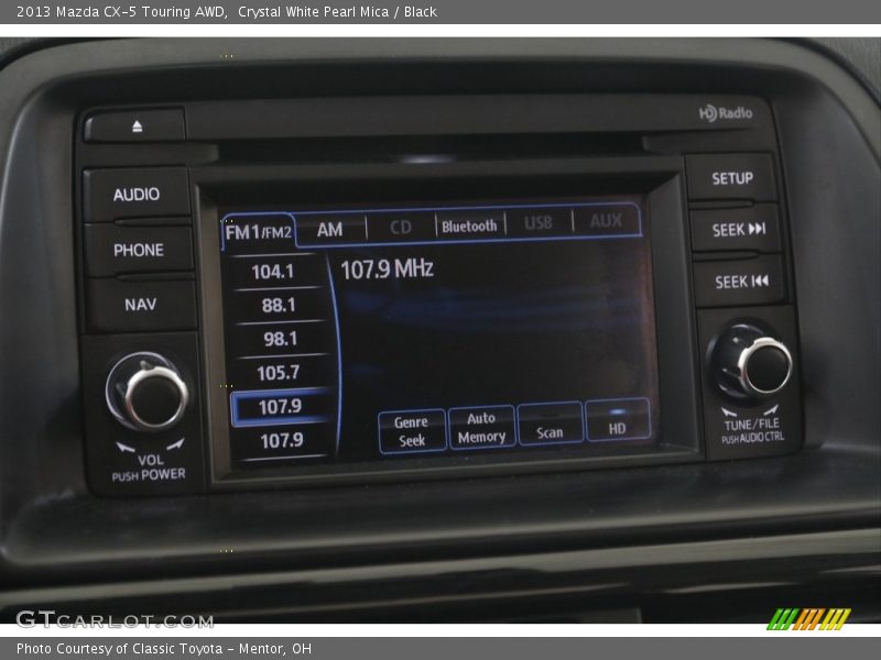 Crystal White Pearl Mica / Black 2013 Mazda CX-5 Touring AWD
