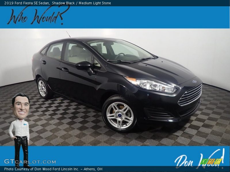 Shadow Black / Medium Light Stone 2019 Ford Fiesta SE Sedan