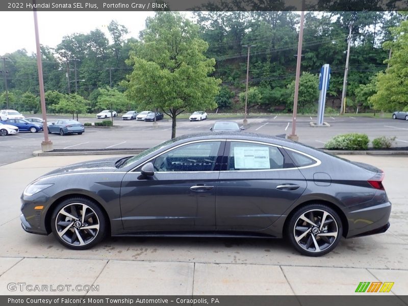 Portofino Gray / Black 2022 Hyundai Sonata SEL Plus