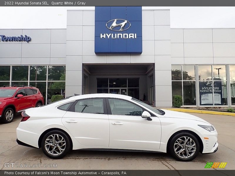 Quartz White / Gray 2022 Hyundai Sonata SEL