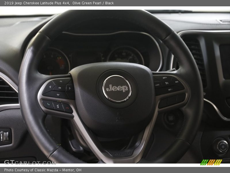 Olive Green Pearl / Black 2019 Jeep Cherokee Latitude Plus 4x4