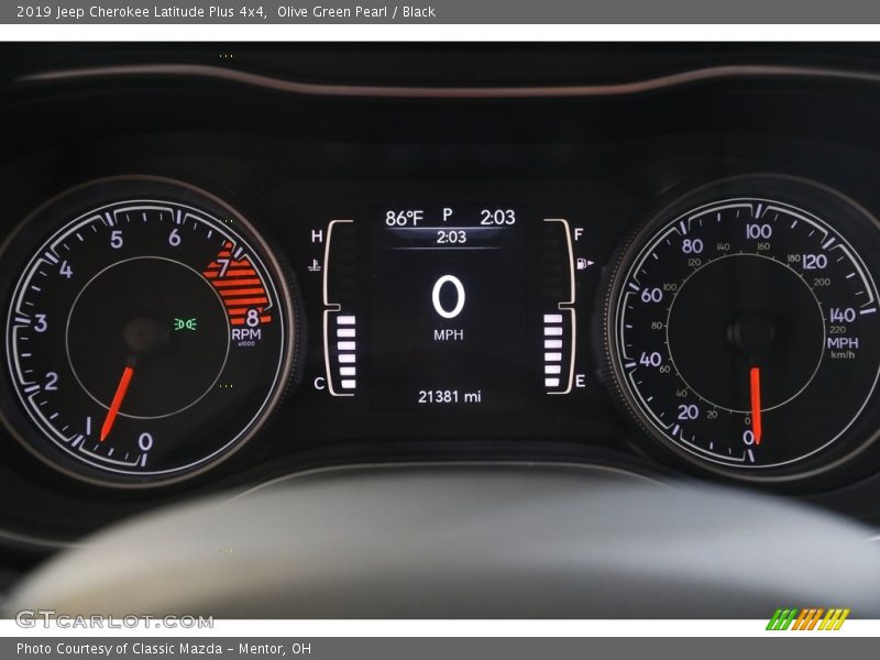 Olive Green Pearl / Black 2019 Jeep Cherokee Latitude Plus 4x4