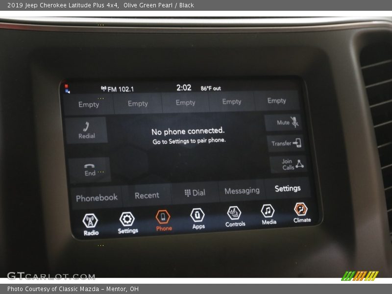 Olive Green Pearl / Black 2019 Jeep Cherokee Latitude Plus 4x4