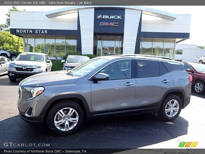 Satin Steel Metallic / Jet Black 2020 GMC Terrain SLE AWD