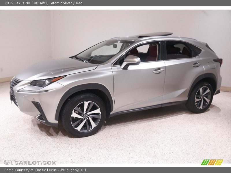 Atomic Silver / Red 2019 Lexus NX 300 AWD