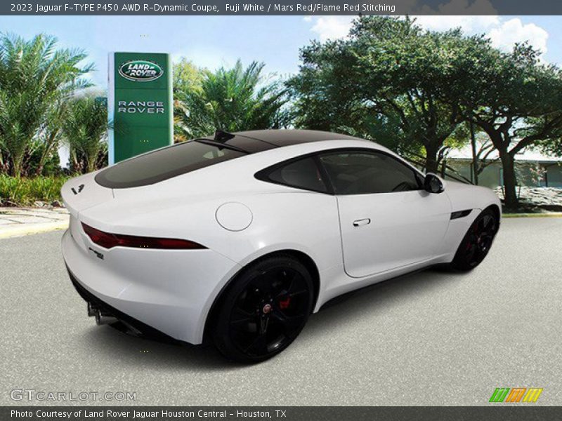 Fuji White / Mars Red/Flame Red Stitching 2023 Jaguar F-TYPE P450 AWD R-Dynamic Coupe