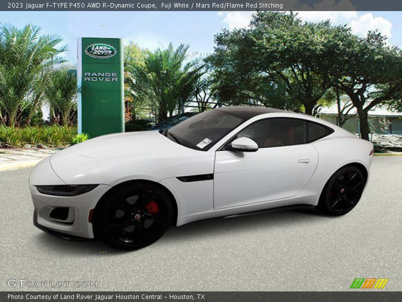 Fuji White / Mars Red/Flame Red Stitching 2023 Jaguar F-TYPE P450 AWD R-Dynamic Coupe