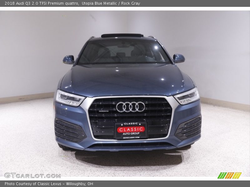 Utopia Blue Metallic / Rock Gray 2018 Audi Q3 2.0 TFSI Premium quattro