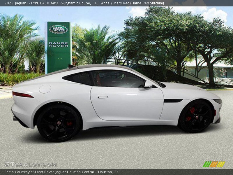 Fuji White / Mars Red/Flame Red Stitching 2023 Jaguar F-TYPE P450 AWD R-Dynamic Coupe
