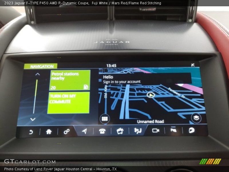 Fuji White / Mars Red/Flame Red Stitching 2023 Jaguar F-TYPE P450 AWD R-Dynamic Coupe