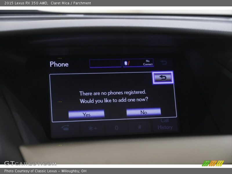 Claret Mica / Parchment 2015 Lexus RX 350 AWD